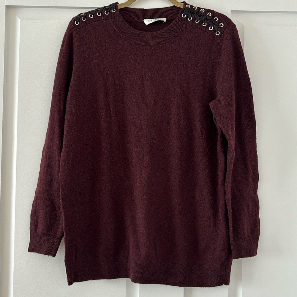 Sandro burgundy sweater